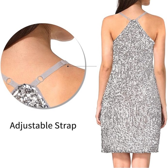 Silver Manor sequence dress size S - Picture 3 of 7